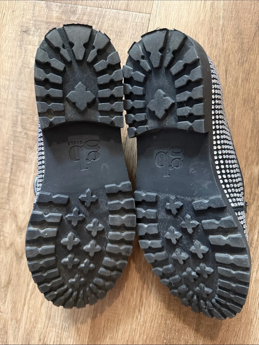 GB Girls rhinestone loafers size 3